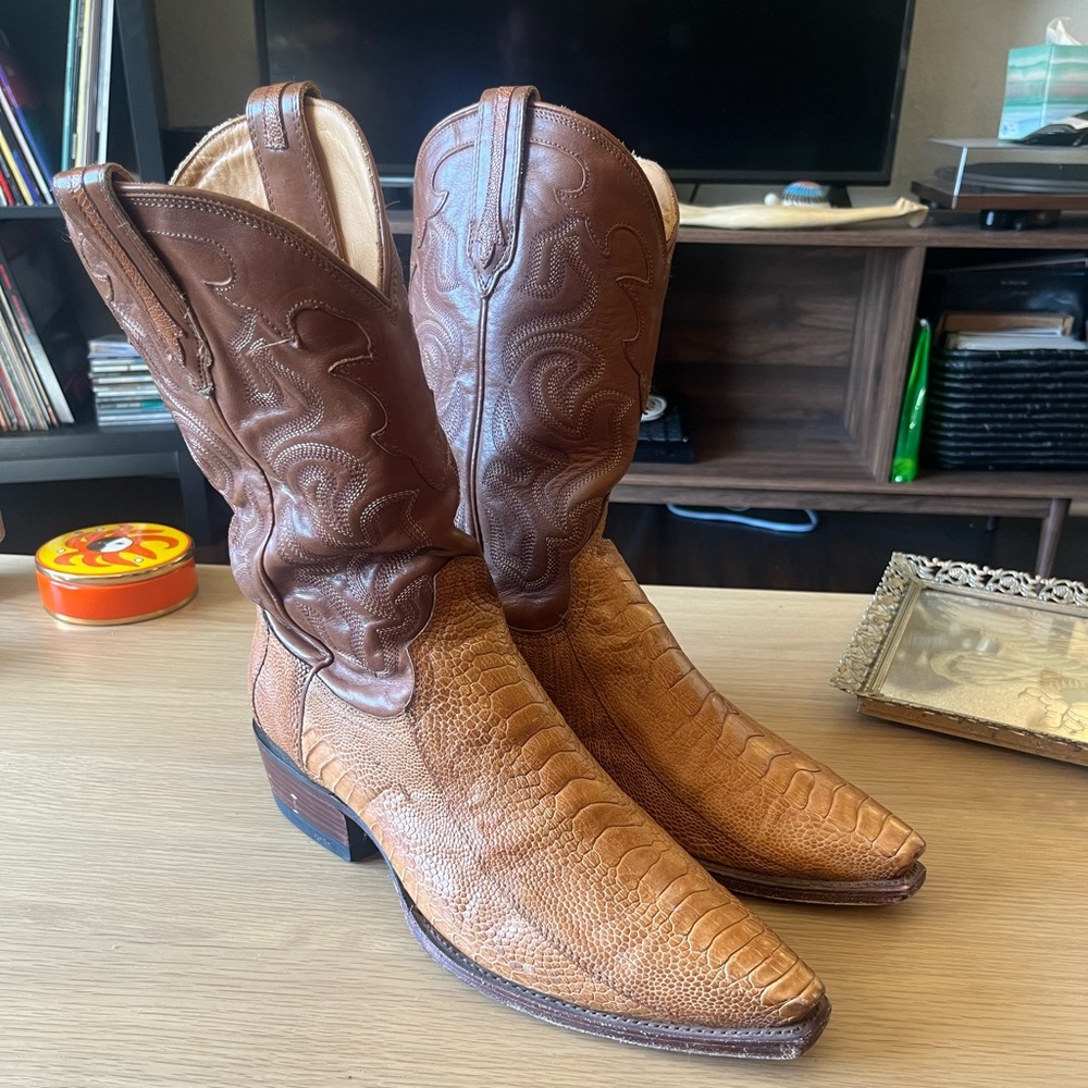 Tecovas ‘Garrett’ in Ostrich Leg, Men’s size 13 D